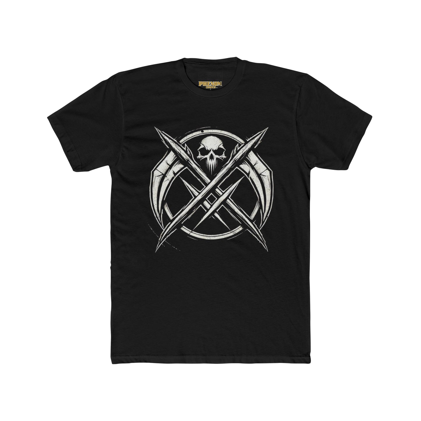 Night Reaper Emblem Graphic Tee — Vintage Explorer Crew Shirt
