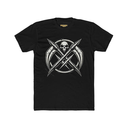Night Reaper Emblem Graphic Tee — Vintage Explorer Crew Shirt