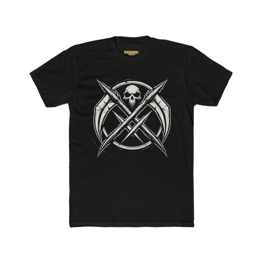 Night Reaper Emblem Graphic Tee — Vintage Explorer Crew Shirt